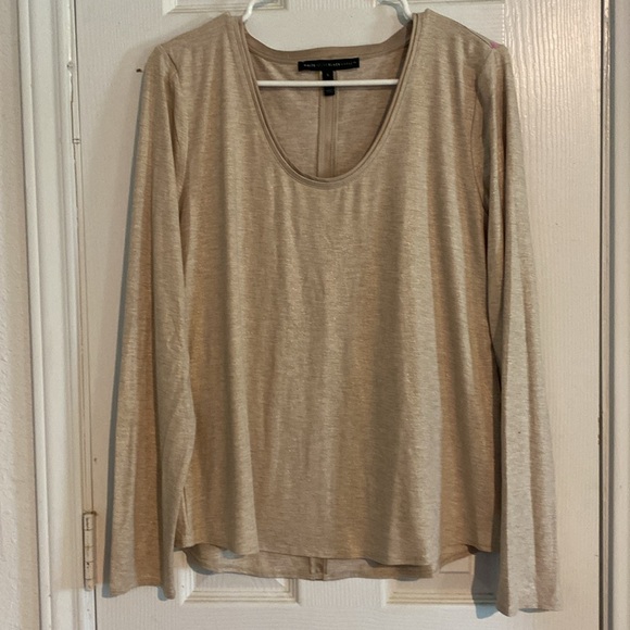 Women's Beige Long Sleeve Top - Picture 3 of 3